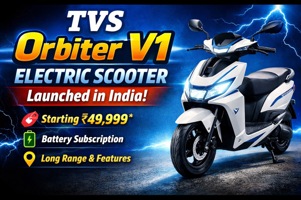 TVS Orbiter V1 Electric Scooter Launched in India: Price, Features, Range & Full Specifications