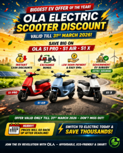 Ola Electric Scooter Discount Offer 2026: Limited-Time Deal You Can’t Miss