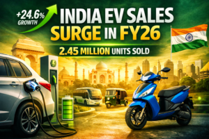 India EV Sales Boom in FY26: 24.6% Growth Signals Rapid Shift Toward Electric Mobility