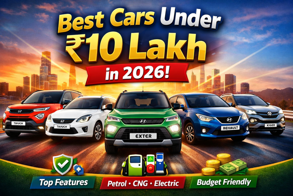 Best Cars Under ₹10 Lakh in 2026: Affordable, Stylish & Value-for-Money Options