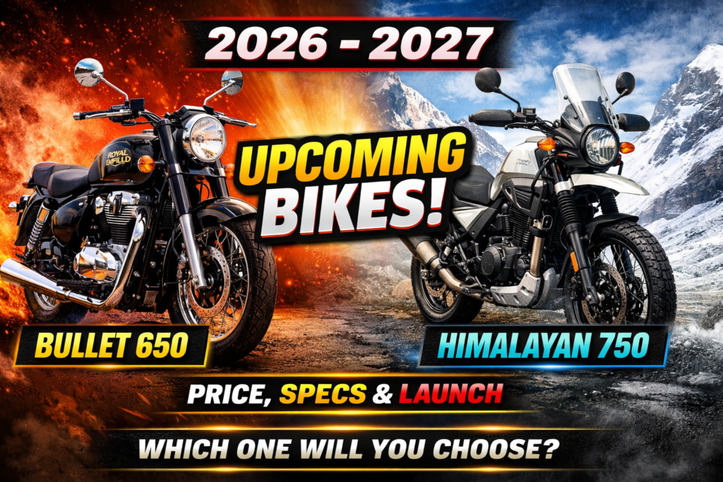 🏍️ Upcoming Bikes in 2026-27: Royal Enfield Bullet 650 & Royal Enfield Himalayan 750 – Features, Price & Launch Details