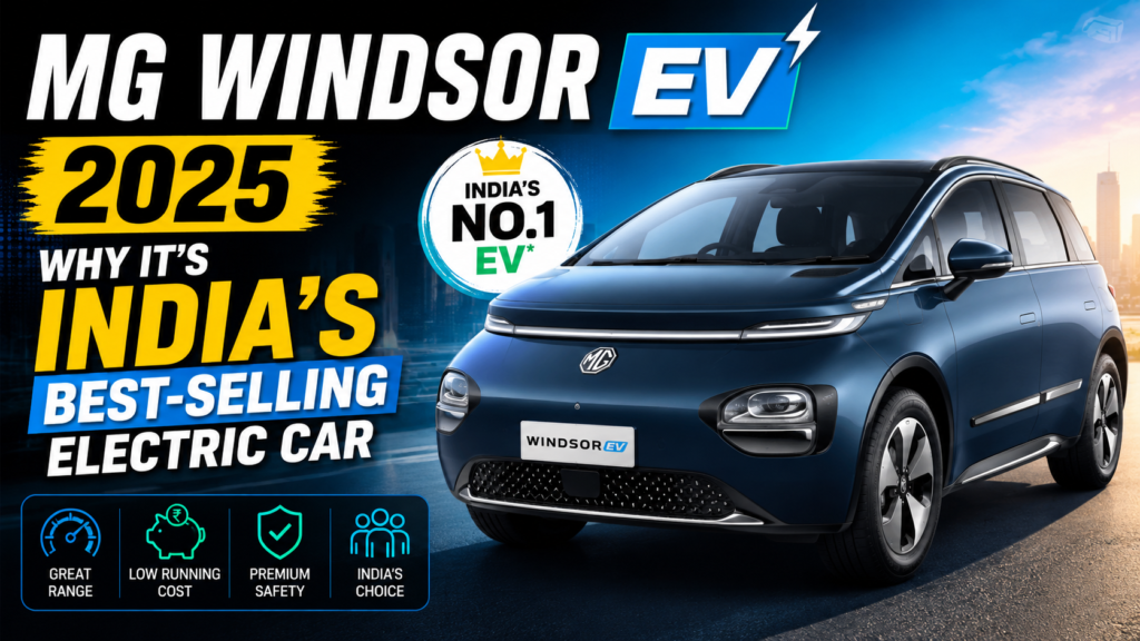 MG Windsor EV 2025: Price, Range, Features & Why It’s India’s Best-Selling Electric Car