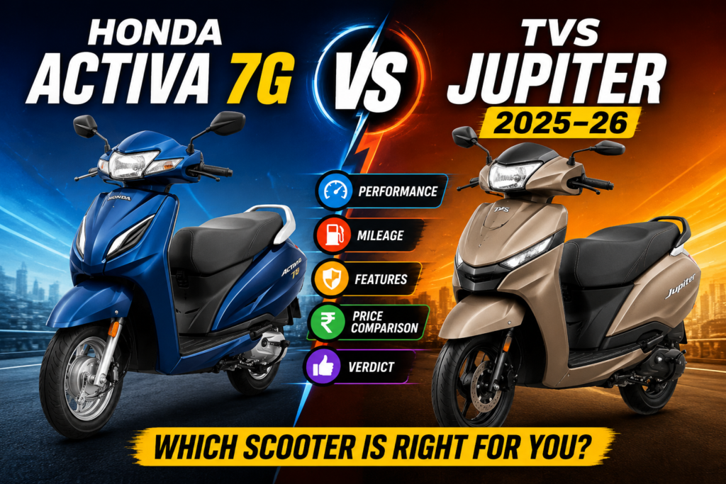 Honda Activa 7G vs TVS Jupiter 2025–26: Which Scooter Is Worth Your Money?