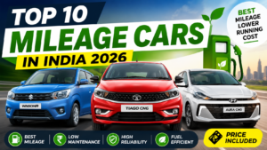 Best Mileage Cars in India 2026 – Top 10 Fuel-Efficient Cars with Price