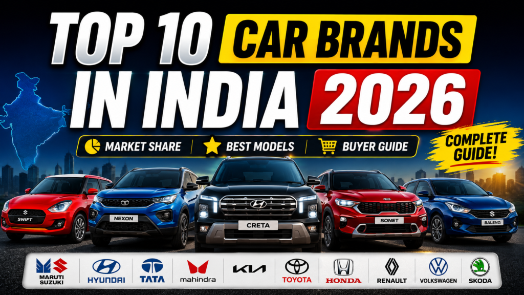 Top 10 Car Brands in India 2026 – Market Share, Best Models & Complete Buyer Guide