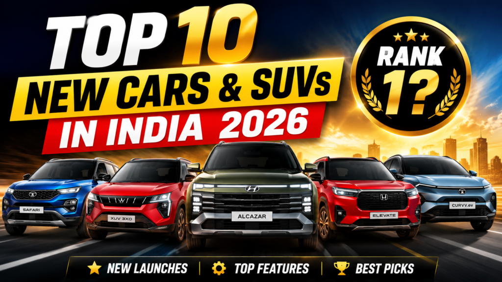 Top 10 New Launch Cars & SUV Rankings in India 2026 – Complete Buyer’s Guide