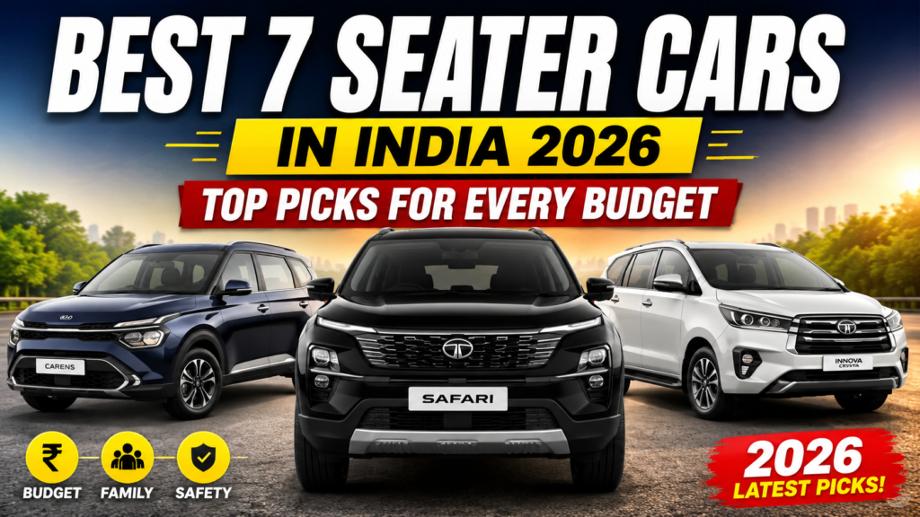 Best 7 Seater Cars in India 2026 – Top Picks for Every Budget