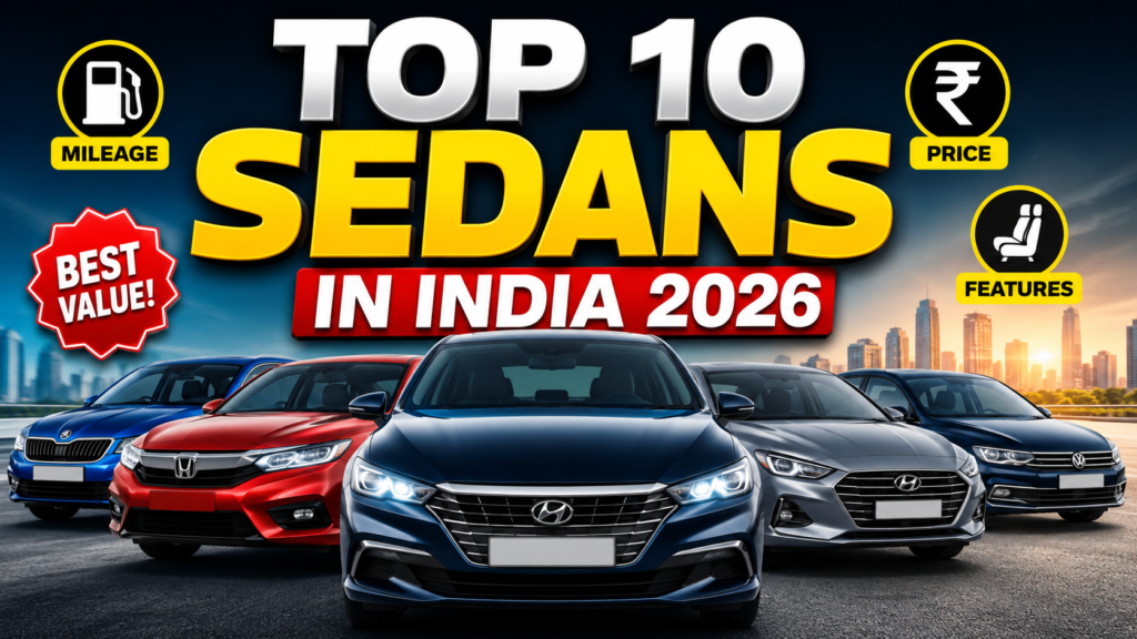 Top 10 Best Sedans in India 2026: Price, Mileage & Features Compared