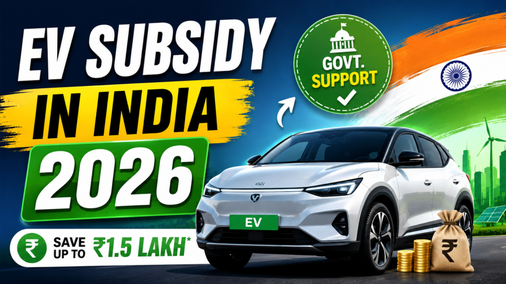 Government Subsidy on EV Cars in India 2026: Complete Guide to Save Big