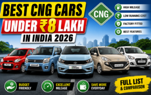 Best CNG Cars Under Rs. 8 Lakh in India 2026: Price, Mileage & Full List